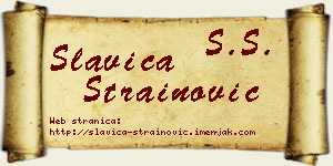 Slavica Strainović vizit kartica